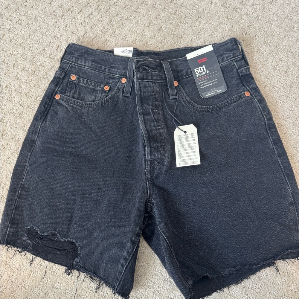 Levi's Women’s 501 Black Denim Shorts